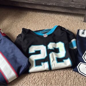 Nike Black and Blue Sports Jersey